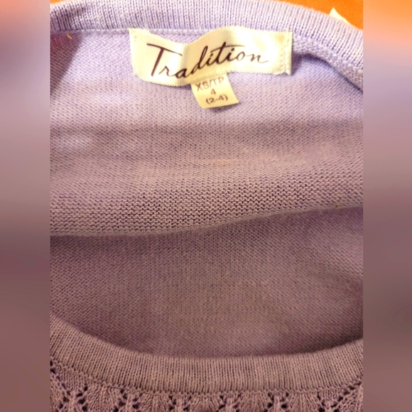 💙 Three Ladies Tradition Petite XS/TP 4P Knit Short Sleeved To - Picture 8 of 13